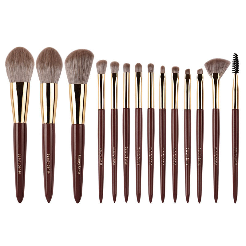 14pcs Professional Makeup Brush Set, Soft Bristled Makeup Brushes for Foundation, Powder, Concealer, Eye Shadow, Blush, Lip Balm, Portable Makeup Tools for Home and Travel, Great for Beginners