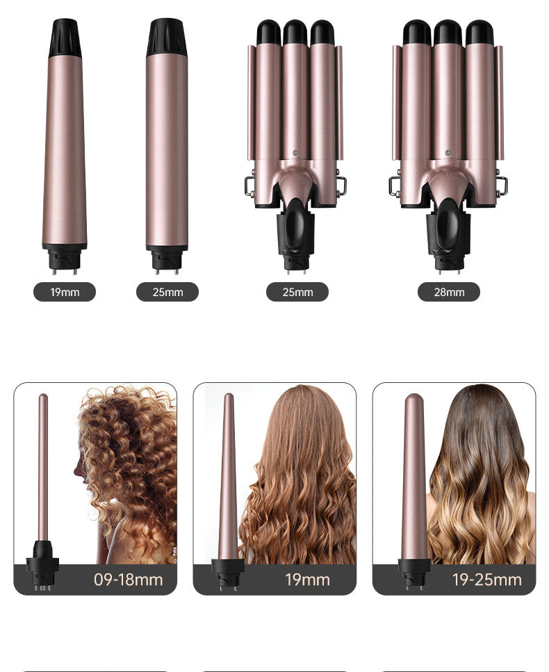 Waver Curling Iron Wand, BESTOPE PRO 5 in 1 Curling Wand Set,Fast Heating Hair Wand Curler in All Hair Type